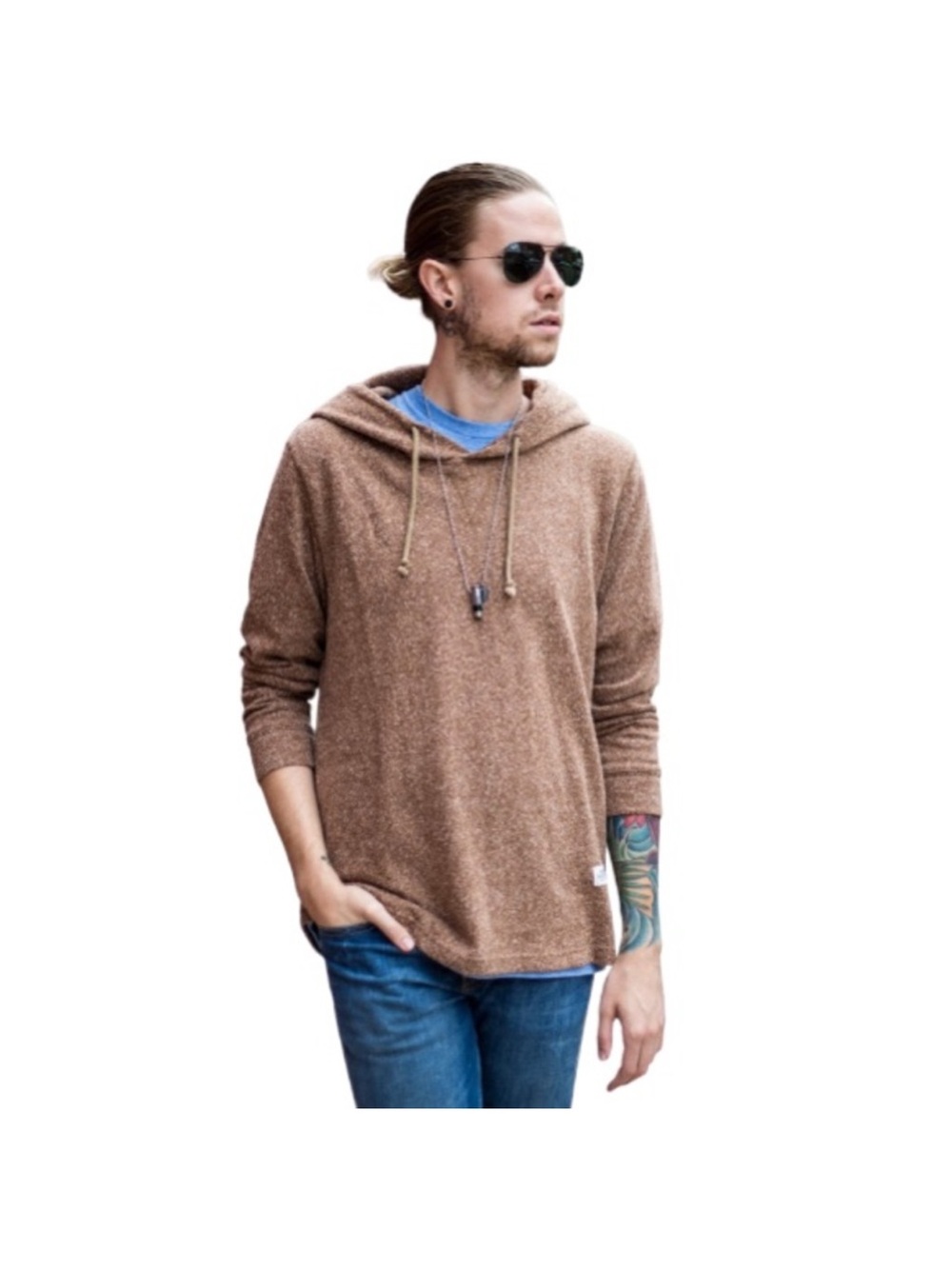 Katin Brown Hooded Pullover Sweatshirt